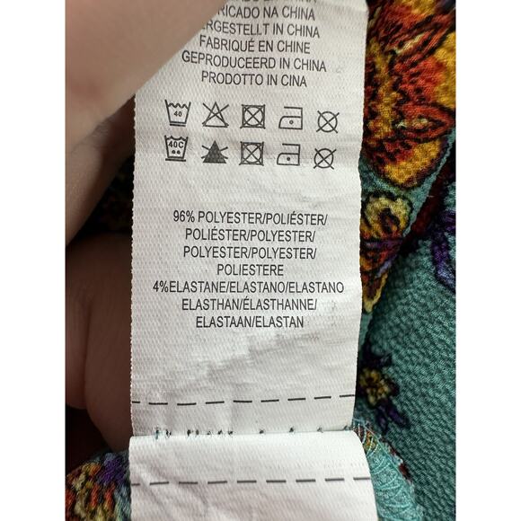 Primark Womens Blouse Size 8 Blue Floral Cold Shoulder Short Sleeve - Picture 9 of 14